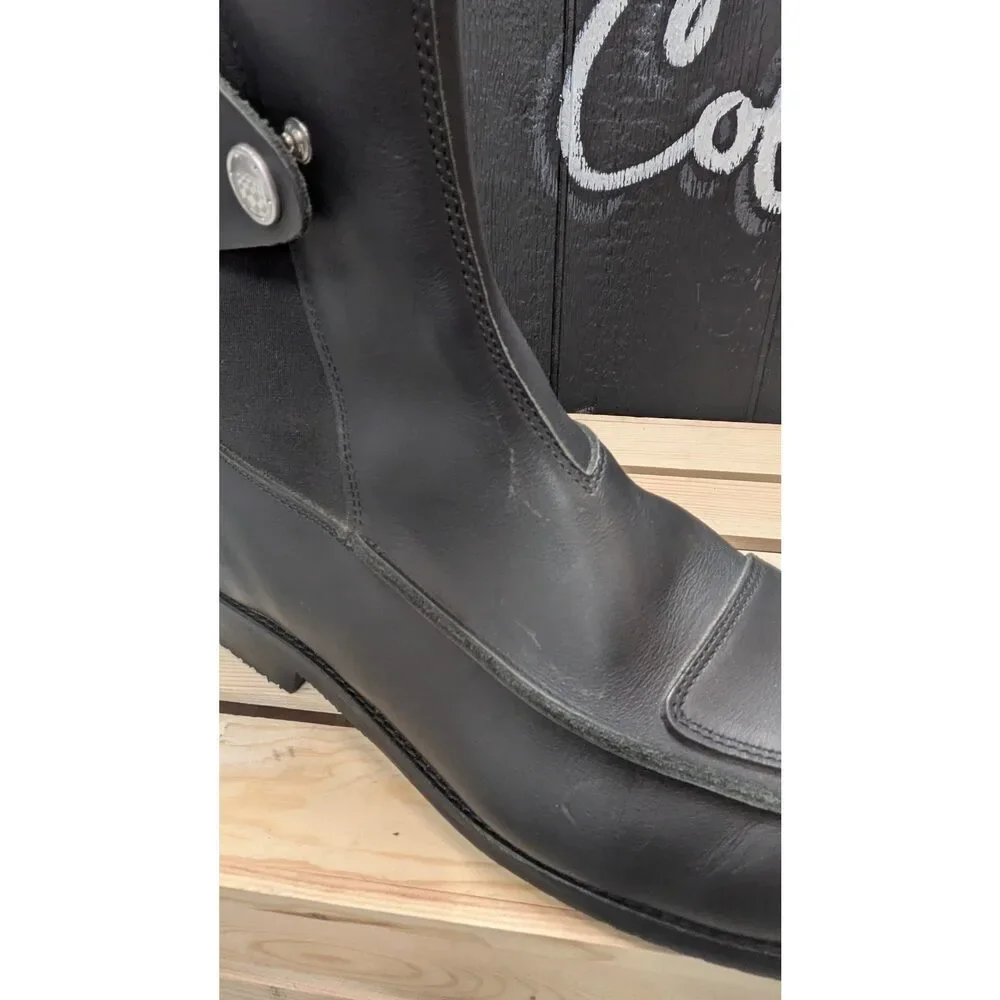 BMW Motorrad Black Leather Motorcycle Riding Touring Boots Men's US 15 EU 48